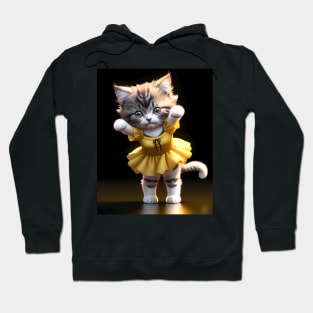 Dancing cat - Modern digital art Hoodie